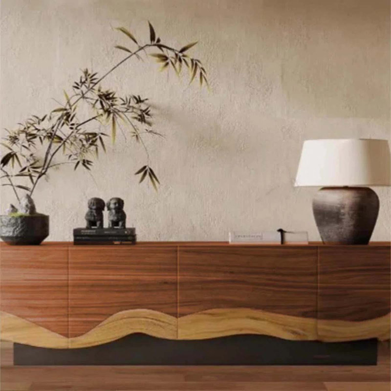 Creative design sense simple solid wood TV cabinet