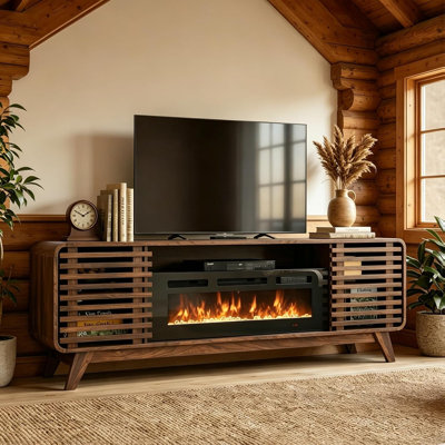 Meuble télé avec foyer pour téléviseurs de 90 et 80 pouces