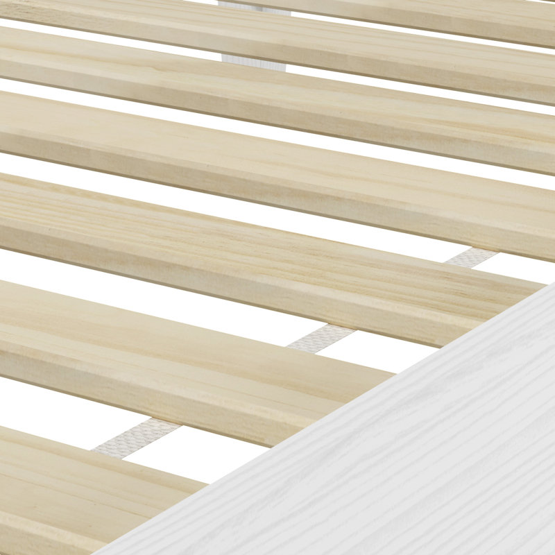 Lit plateforme Antol, Simple, Blanc