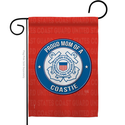 Drapeau de maison en polyester Proud Mom Coastie