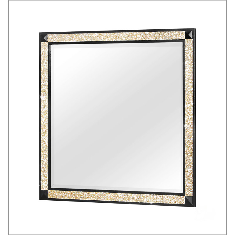 Miroir élégant avec détails scintillants, idéal pour ajouter du glamour à votre commode et rehausser l'esthétique de votre pièce.