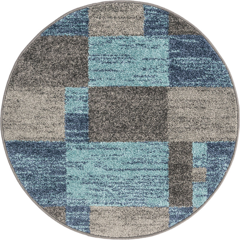 Eginhard Geometric Indoor Rug, Round 3'3"