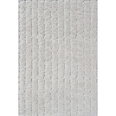 Tapis gris en polypropylène tissé à la machine
