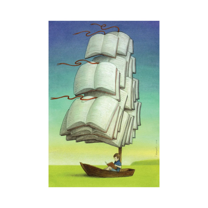 Journey by Pawel Kuczynski - Painting on Canvas, 20.32 cm H x 30.48 cm W, Wrapped Canvas