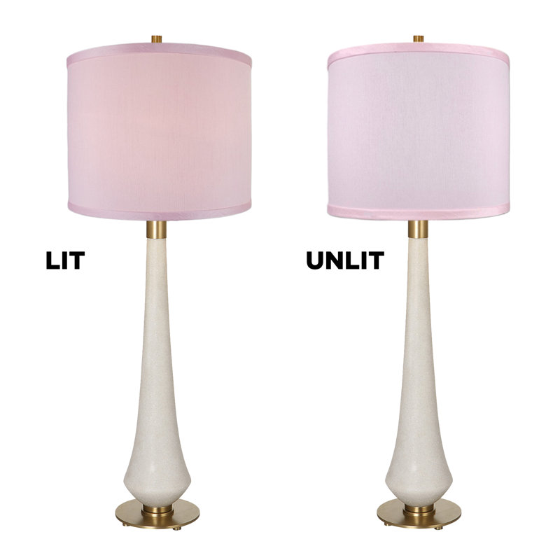 Abat-jour tambour facile à assembler, paquet de 2, Rose, H 10 po x l 13 po x P 13 po 