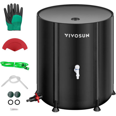 Weather Resistant Plastic Foldable Drainable Rain Barrel -  VIVOSUN, wal-RB-0001B