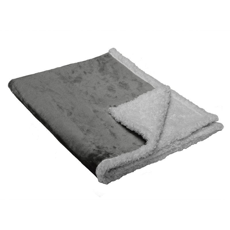 Snuggly & Warm Soft-Edge Warming Waterproof Blanket, 40" x 30", Gray