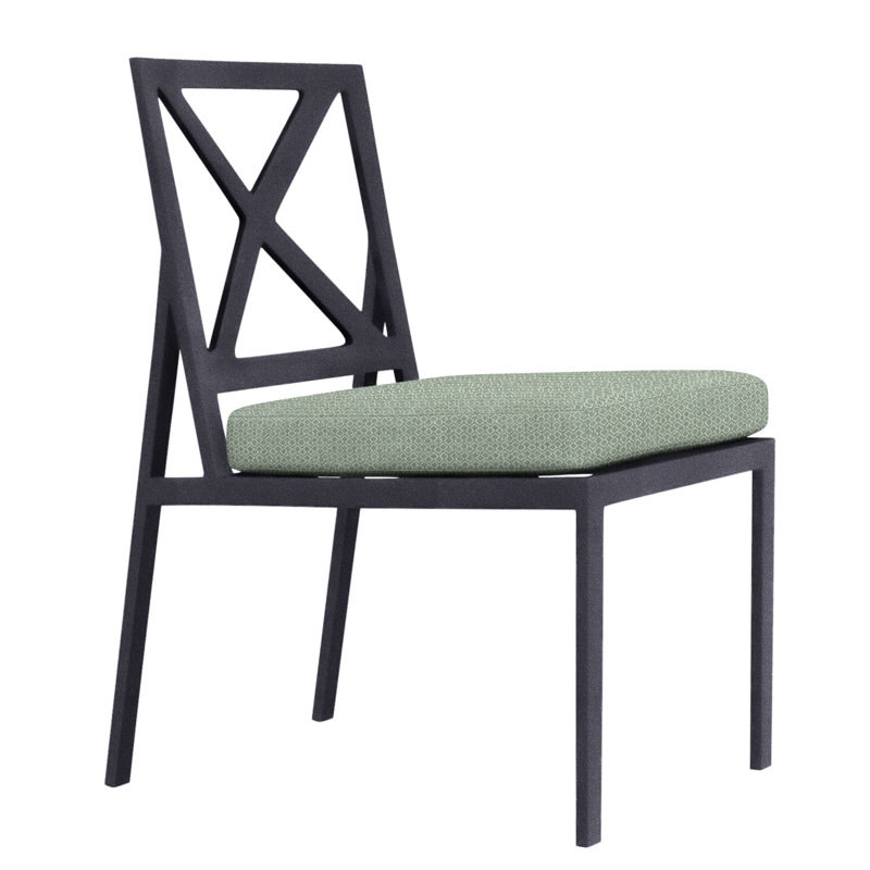 Marin Outdoor Dining Side Chair, Flagship Stone Sunbrella®, Graphite