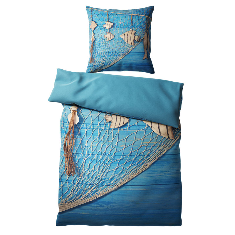 Cotton No Pattern Duvet Cover Set with Pillowcases Included