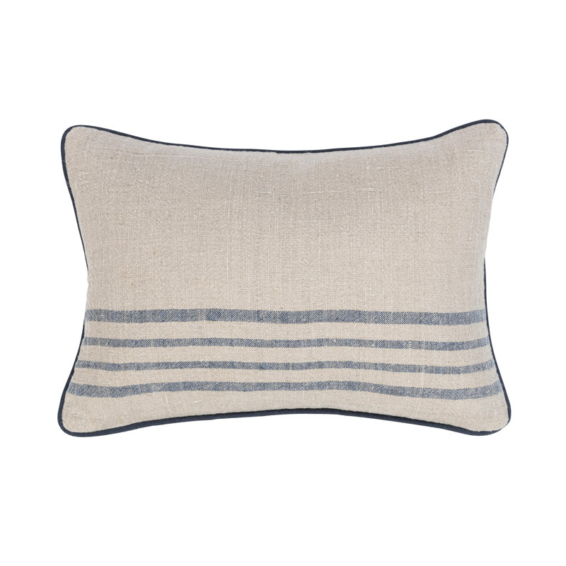 Newport Linen Pillow Cover & Insert, Rectangle 14"H x 20"W