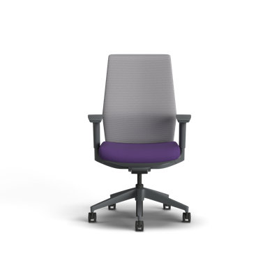 Chaise de bureau ergonomique en mailles chiffon HON, cadre gris anthracite, iris