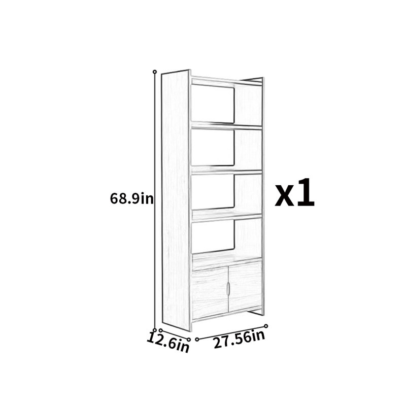 Solid wood household bookcase
