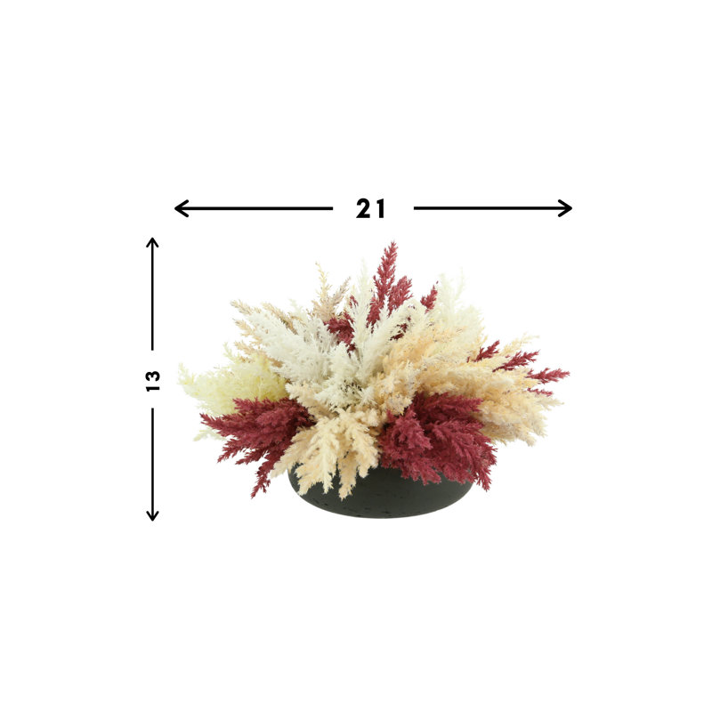 Assorted Pampas In A Fiberstone Pot