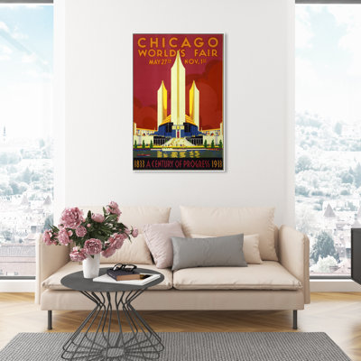 «Chicago World Fair 1933», affiche vintage sur toile