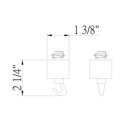 Pendant Hook Sloped Ceiling Adapter
