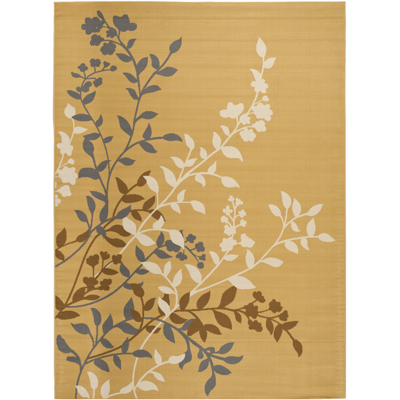 Engelbert Performance Floral Rug, Rectangle 8' x 11'