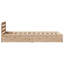 Bed Frame Without Mattress 140X190 Cm Solid Wood Pine-762677209-762677207