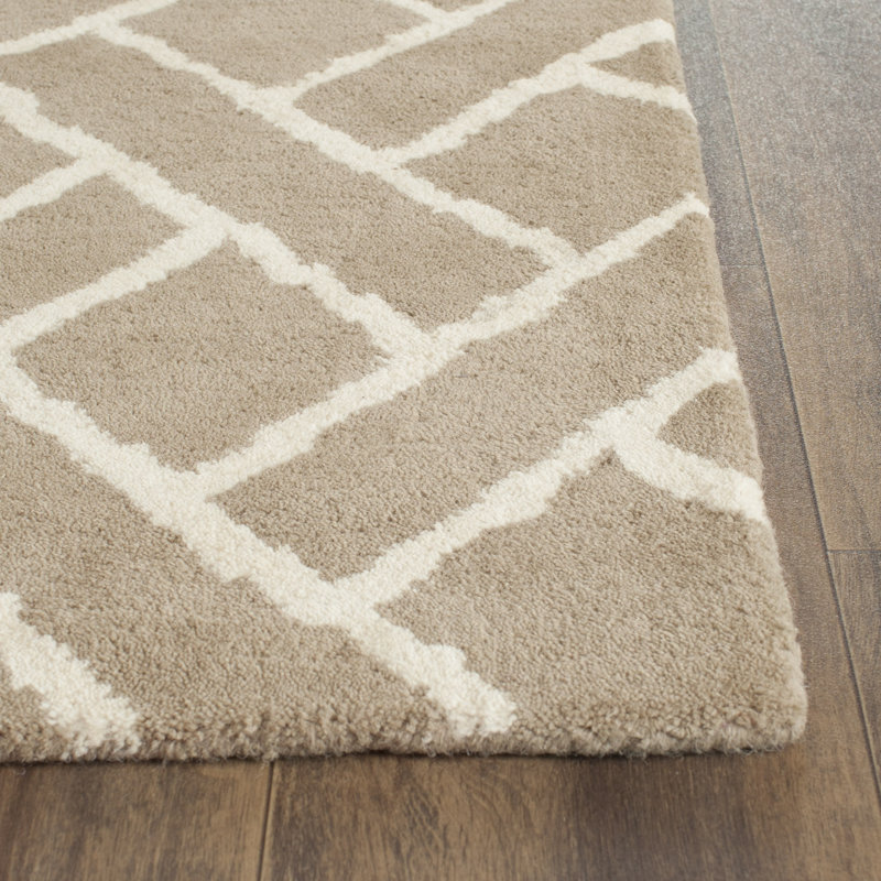 Teresita Hand Tufted Wool Geometric Rug, Rectangle 8' x 10'