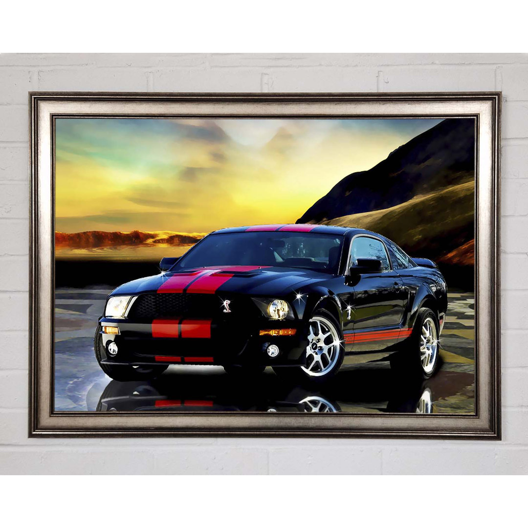 Shelby Mustang Red Stripes - Einzelner Bilderrahmen Kunstdrucke