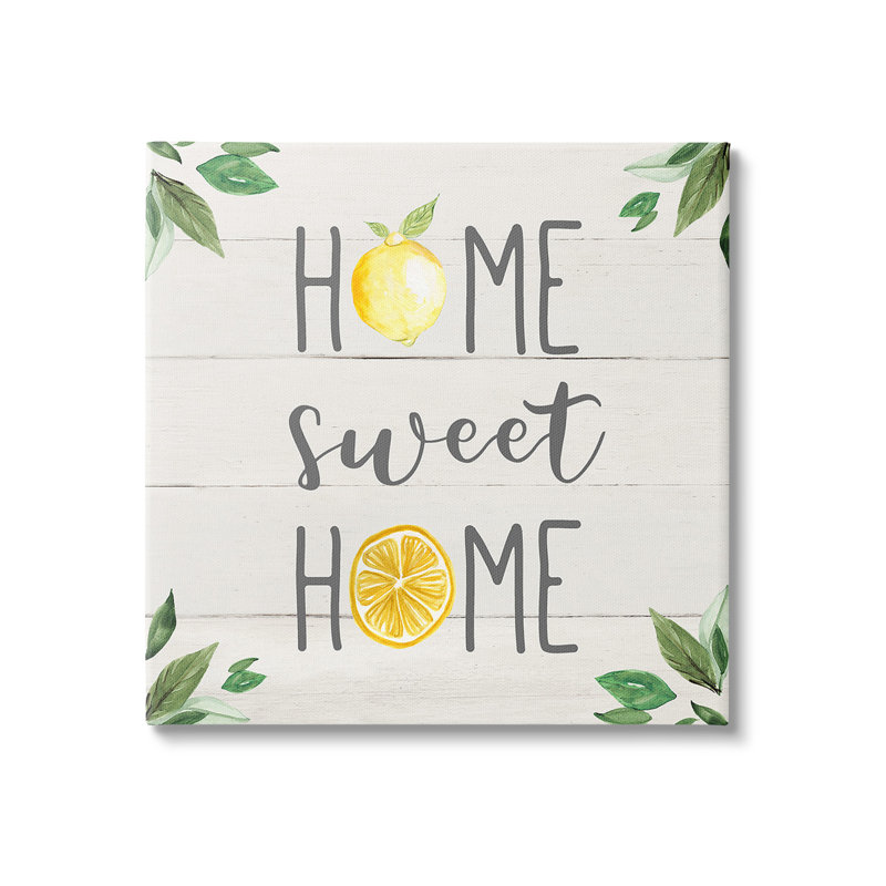 Art mural sur toile Sweet Home With Lemons par Carol Robinson, H 36 po x l 36 po