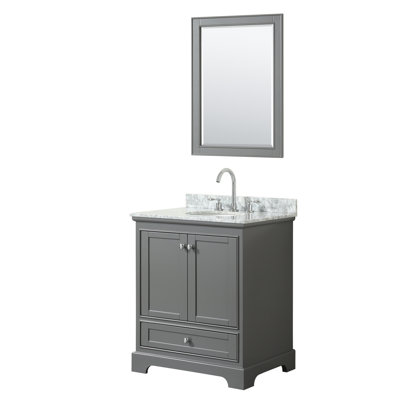 Deborah 30'' Single Bathroom Vanity with Marble Top