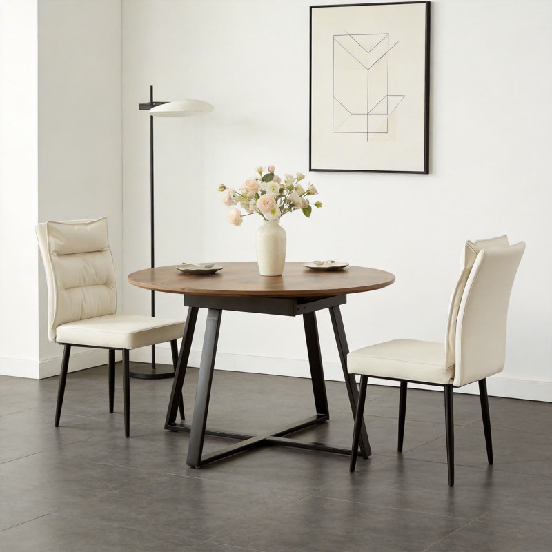 Dining Set, 2 Beige Chair