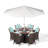 Karcher 6 Seater Dining Set with Cushions and Parasol-39926010