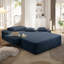 Chaise longue en velours côtelé luxueux avec 3 coussins-1752813514