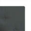 Lit plateforme sans sommier tapissier en lin gris ardoise pour lit simple