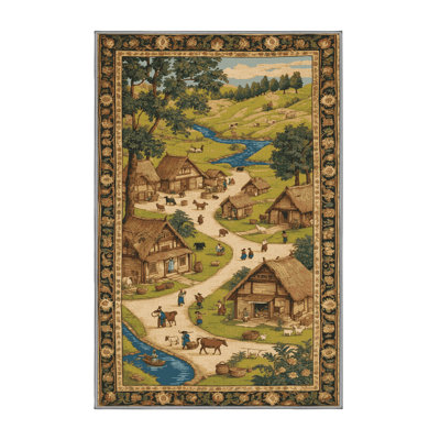 Tapis brun lavable à la machine