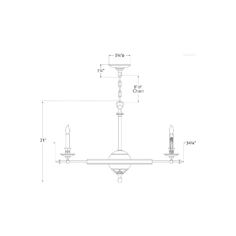 Chapman & Myers Leaf and Arrow Large Chandelier, Bronze/Antique Brass