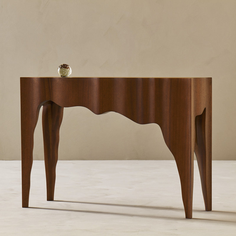 Table de véranda en bois de style français., H 33,4 po x l 55 po x P 13,7 po