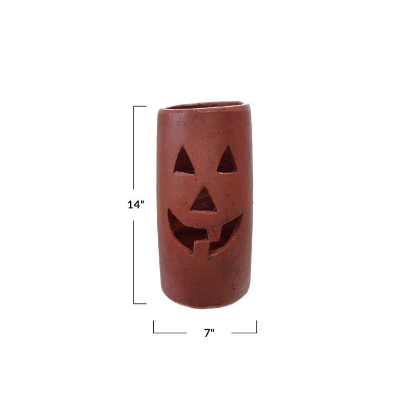 Ouragan en terre cuite avec découpe Jack-O-Lantern