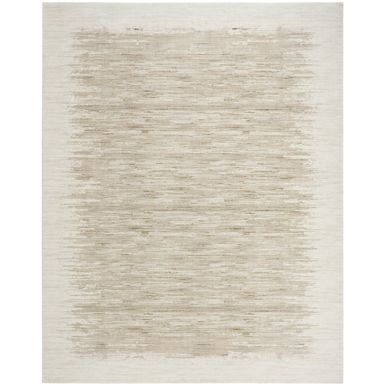 DKNY Grand Street 2'2" x 10' Ivory Taupe Modern Indoor Rug