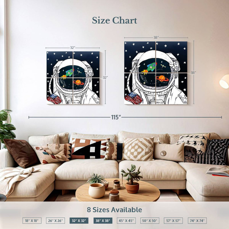 Oberle Looking At The Galaxy I, 32" H x 32" W