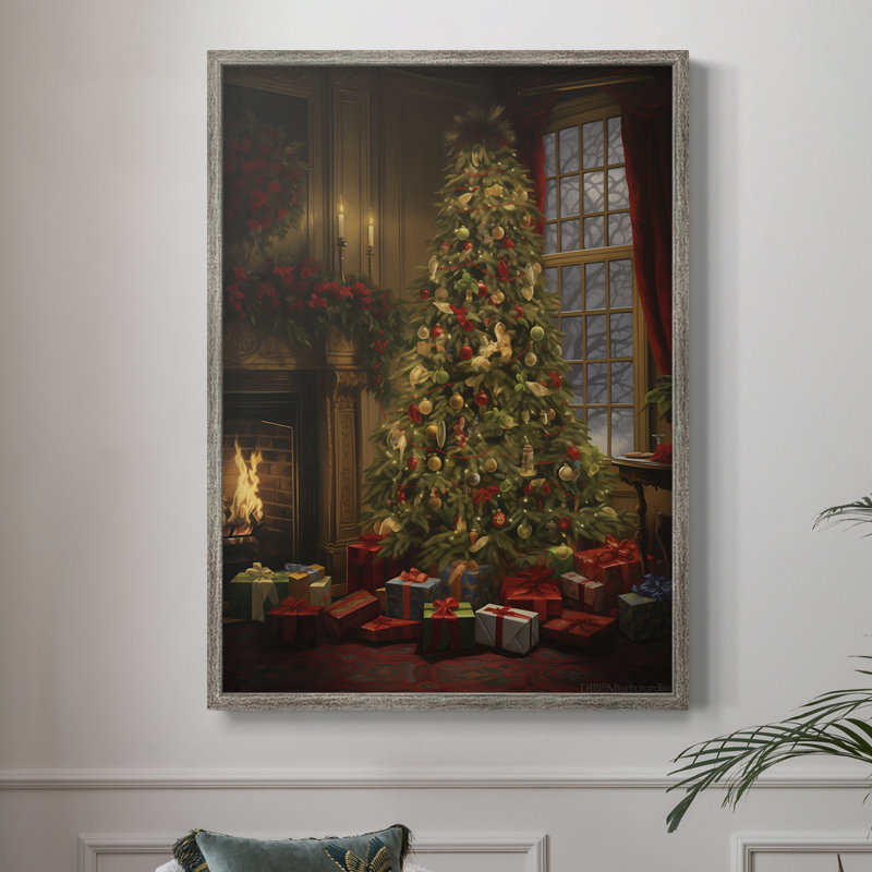 «Christmas Holiday Art DCLVII», reproduction d'art encadrée - bois massif, H 30 po x l 24 po