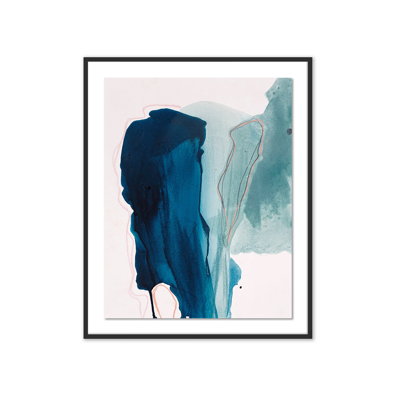 Depth by Kim Whiteside, Black, 48" H x 39" W x 2.5" D
