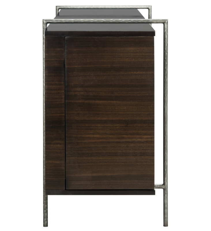 Baxton Black and Brown Eucalyptus Wood Sideboard