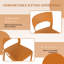 Chaise d'appoint en polypropylène orange tropical - conception monobloc pour l'intérieur et l'extérieur, convient aux salons, salles à manger, jardins, terrasses et autres décors (ensemble de 4), chaises