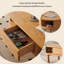 Table basse 50,39 "moderne minimaliste en bois massif ovale avec tiroirs