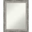 Waveline Silver 22.5 in. x 28.5 in. Bathroom Vanity Non-Beveled Wall Mirror-1122084154