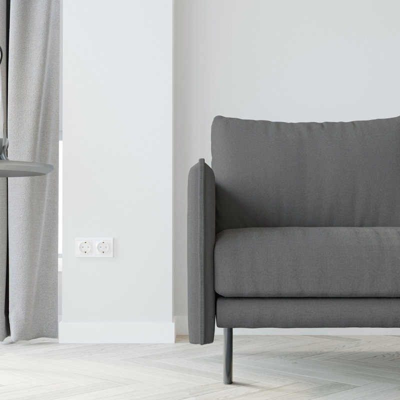 David Upholstered Armchair, Grey