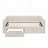 Chenille Upholstered Extendable Daybed Frame with Trundle，Storage Drawers-199816276