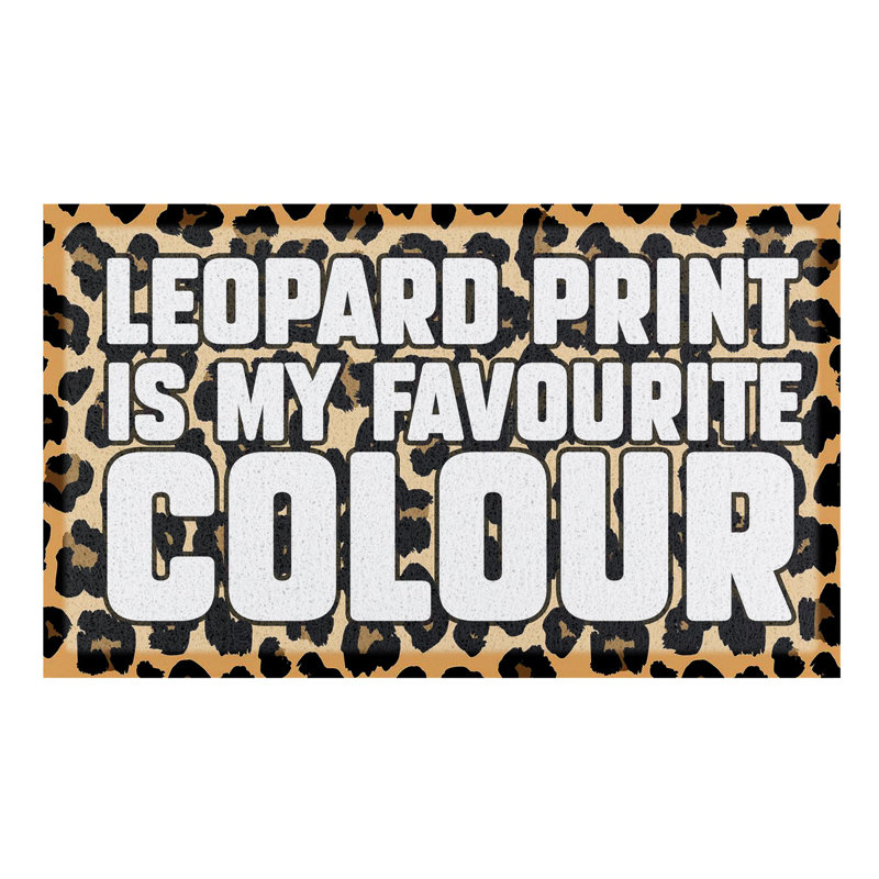 Wetzel Non-Slip Animal Print Doormat