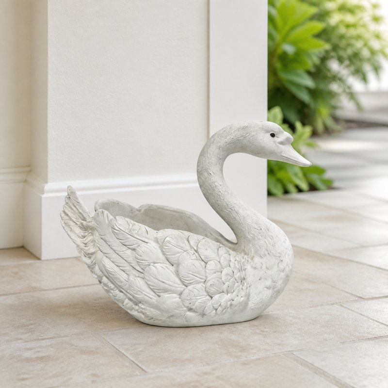 White Swan Garden Planter