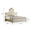 Lit oriental avec DEL, velours beige-2115112978