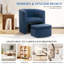 Kyah Upholstered Barrel Chair With Footstool-1462780466