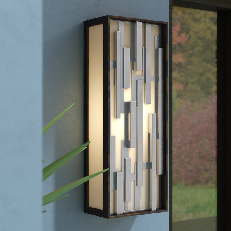 Luminaire à cloison d'extérieur Abela, H 17 po x l 6,5 po