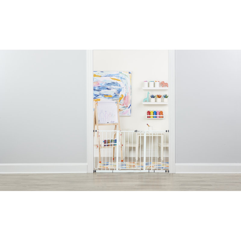 Regalo 56-Inch Extra Wide White Metal Baby Safety Gate