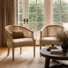 Ensemble de 2 chaises d'appoint en bois et canne de couleur kurz